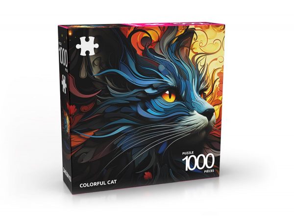 Puzzle - Colorful Cat - 1000 pièces