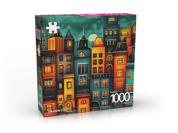 Puzzle - Drawn city - 1000 pièces