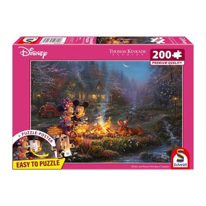 Puzzle - Minnie Mickey au feu de camp - 200 pièces