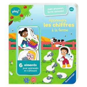 Livre aimanté - apprendre les chiffres à la ferme
