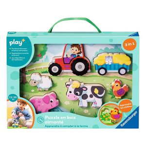 Puzzle bois aimanté - la ferme